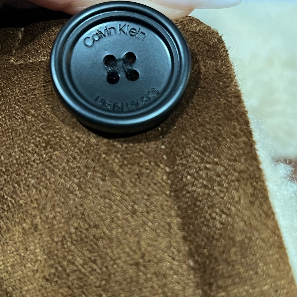 Calvin Klein Men's Tan Suede Bomber Jacket - Picture 8 of 8
